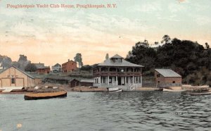 Poughkeepsie New York Poughkeepsie Yacht Club House, Color Lithograph PC U12220