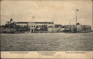 Curacao Government House 1915 Used Postcard to Huron Indiana