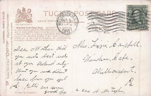 LLANBERIS NORTH WALES UK~SNOWDON FROM CAPEL CURIC~1907 TUCK OILETTE POSTCARD