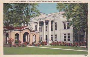 East Entrance Cleveland County Court House Showing Artesian Well Shelby North...