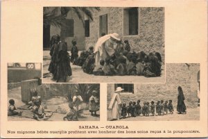 Algeria Sahara Ouargla School Scene Vintage Postcard 09.21