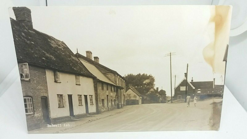 Vintage Rp Postcard Bedwell Ash Street View Warwickshire Real Photo