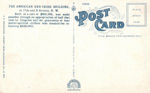 Vintage Postcard 1920's Red Cross Memorial Building Washington DC