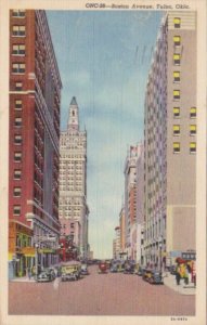 Oklahoma Tulsa Boston Avenue 1941 Curteich