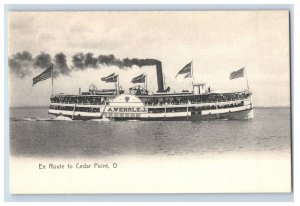 C1910's Ceader Point Paddle Steamer S.S A. Wehrle. JR, OH. Postcard F86E