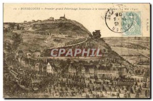 Old Postcard Bonsecours First Great Pilgrimage Rouen has the new church