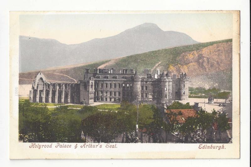 UK Scotland Edinburgh Holyrood Palace and Arthur's Seat Postcard