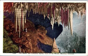 Shafts and Cathedrals Spires Cave of the Winds Colorado Postcard Posted 1928