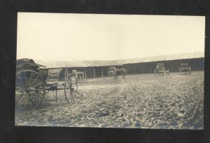 RPPC BLOOMFIELD MISSOURI FARM BARN HORSES VINTAGE REAL PHOTO POSTCARD