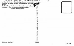 Mexico Nogales Sonora 1950s Bullfight Automobiles Petley Postcard 22-3279