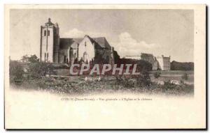 Postcard Old Oryon Vue Generale L & # 39Eglise and Chateau