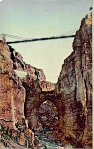 CONSTANTINE ALGERIA AFRICA~LES GORGES du RHUMMEL PASSERELLE PHOTO 1910s POSTCARD