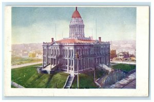 c1905 The View Of Court House Omaha Nebraska NE Antique Postcard 