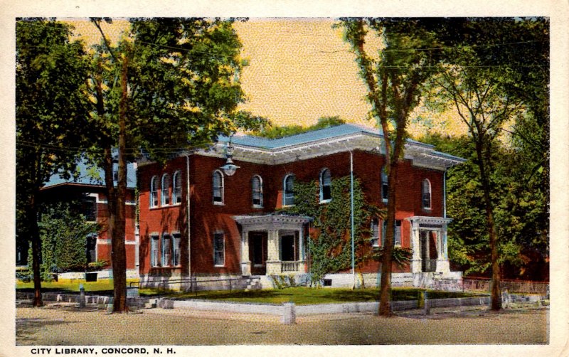 Concord, New Hampshire - A view of the City Library - c1920