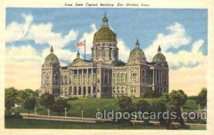 Des Moines, Iowa, Ia, USA State Capitol Unused small tape on back corners