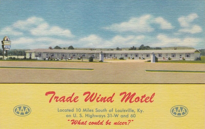 Kentucky Valley Station Trade Wind Motel Curteich sk6262