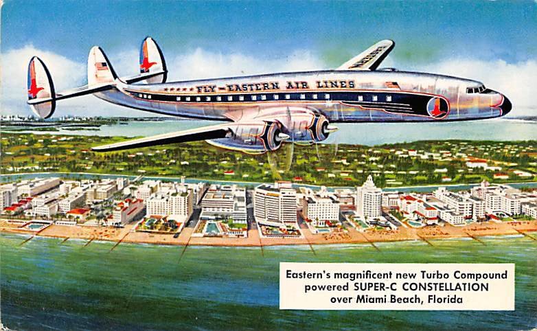 Fly Eastern Airlines Airplane 1958 