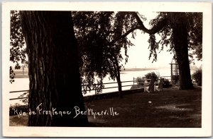 Rue De Frontenac Berthierville Quebec Canada Real Photo RPPC Postcard