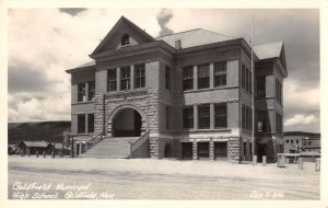 Goldfield Nebraska High School Real Photo Vintage Postcard AA44894