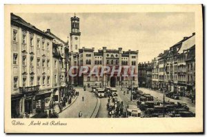 Postcard Old Littau Markt Rathaus Mit