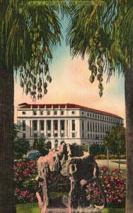 Vintage Postcard United States Post Office As Seen From Plaza San Antonio Texas