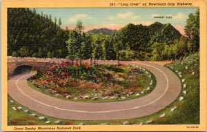 Postcard TN Great Smoky Mountain Natl Pk - Loop Over on Newfound Gap Highway