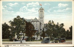 Fort Worth Texas TX City Hall Fred Harvey H-1869 Vintage Postcard