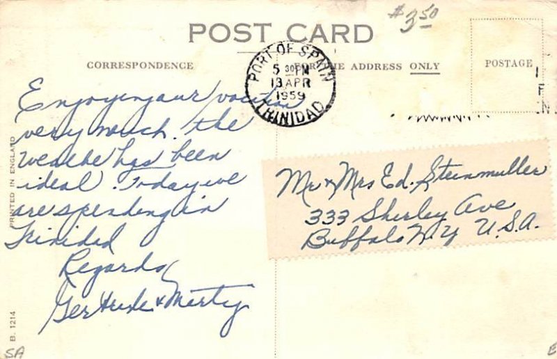 RMS Mauretania Cunard Line Ship 1959 Missing Stamp 