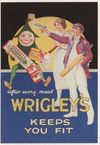 Wrigleys Chewing Gum Keeps You Fit Advertising Poster Postcard