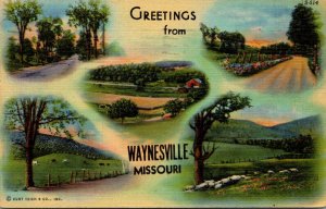 Missouri Greetings From Waynesville With Country Views 1947 Curteich