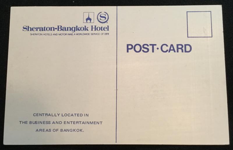 Postcard Unused Sheraton-Bangkok Hotel Thailand LB