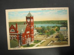 ORLANDO FL Court House & Lake Eola c1910 Postcard