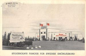 Somerville New Jersey Stockholm Smorgasbord Antique Postcard K66150