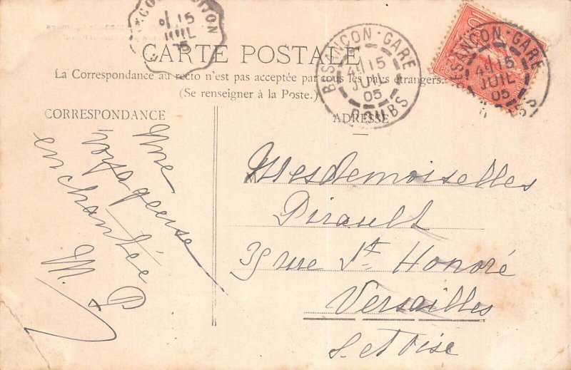 France 1905 Besancon Promenade Chamars Statue du General Pajol postcard