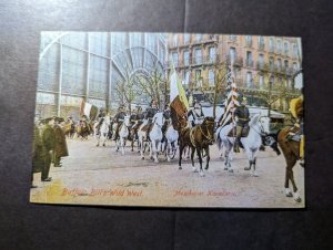 Mint USA Native American Postcard Buffalo Bills Wild West Mexican Cavalry