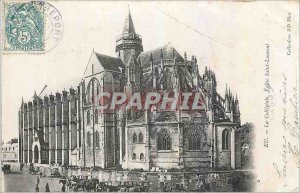 Old Postcard In The Collegiate Church of Saint Laurent