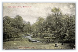 Beulah Park View Zion City Illinois IL DB Postcard Y5