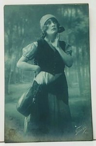 European Maiden 1921 to Givor France Postcard I17