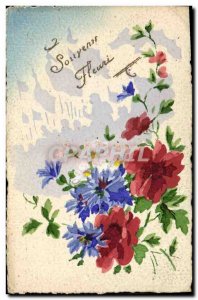 Old Postcard Fancy (drawing hand) Flowers