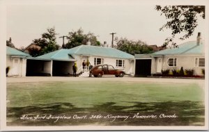 Vancouver BC Blue Bird Bungalow Court 3484 Kingsway Gowen Sutton RP Postcard G89