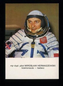 134196 Miroslaw HERMASZEWSKI first Pole in space old photo PC