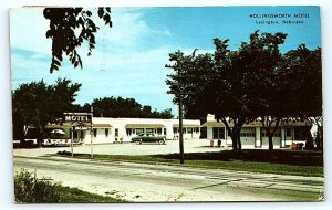 LEXINGTON, NE Nebraska ~Lincoln Highway HOLLINGSWORTH MOTEL c1950s Car  Postcard