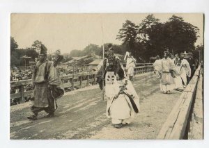 3086132 JAPAN FESTIVAL in KYOTO SAMURAI Vintage real photo PC