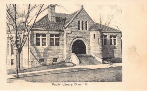 Postcard Public Library in Dixon, Illinois~129304