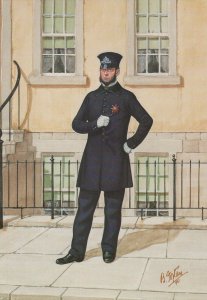 Policing Postcard- Police Officer -New York Municipal Police Force,1853 - RR9138