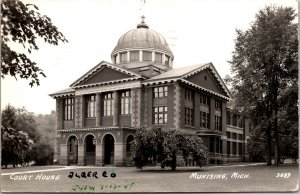 Real Photo Postcard Courthouse in Munising, Michigan~134528