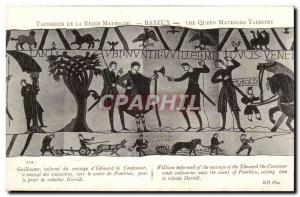Tapissserie Queen Mathilde Bayeux Old Postcard William informs the message & ...