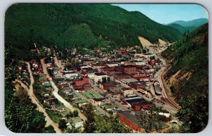 Aerial View Wallace ID Coeur d' Alene Mining District UNP Chrome Postcard E14