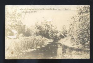 RPPC ITASCA MINNESOTA START OF THE MISSISSIPPI VINTAGE REAL PHOTO POSTCARD