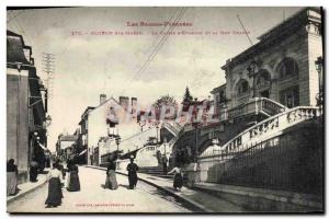 Old Postcard Bank Oloron Sainte Marie Caisse d & # 39Epargne and rue Chanzy